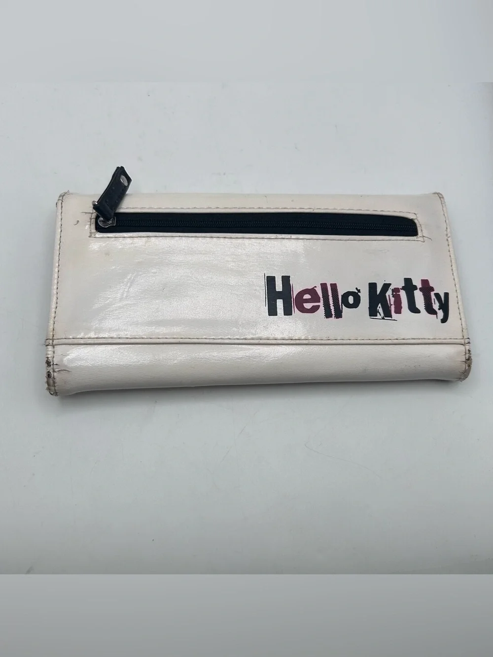 Vintage 2010 Loungefly Sanrio Hello Kitty Wallet “Angry Face” Skull Bow RARE